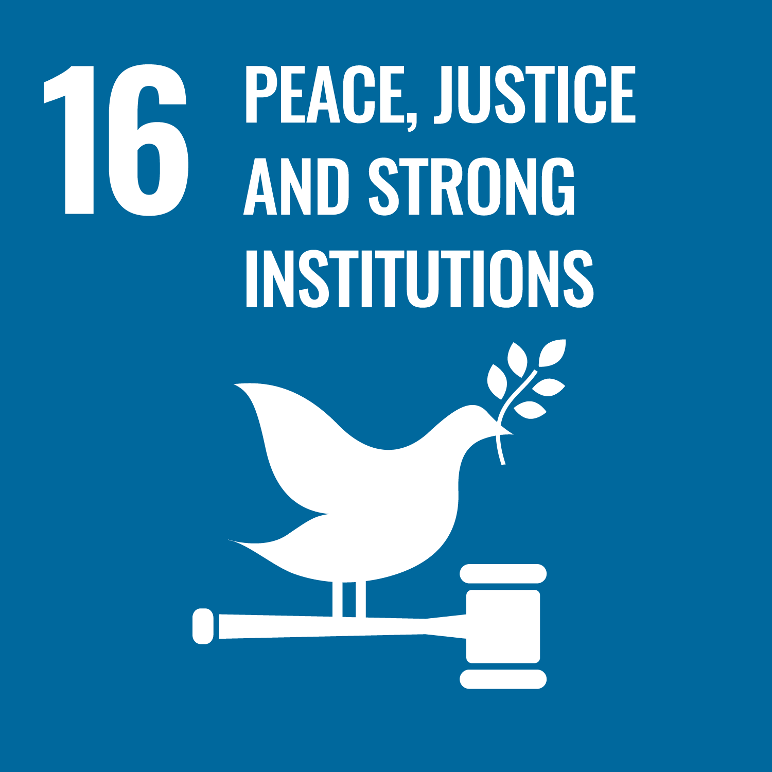 SDG Goal 16: Peace, Justice and Strong Institutions blank